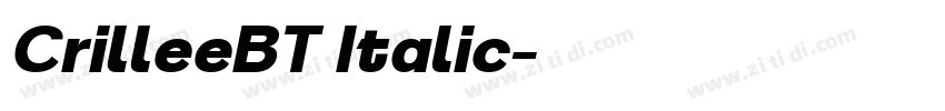 CrilleeBT Italic字体转换